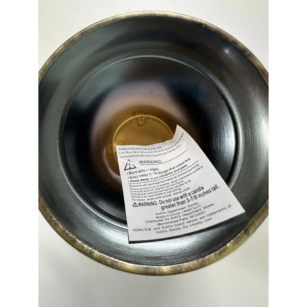 Sonoma Candle Holder Oak Leaf Bronze